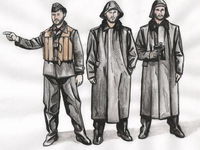 U-boat U-IX - Crew with Raincoats (3 figures)