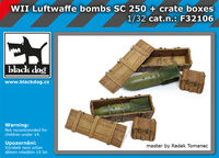 WW II Luftwaffe bombs SC 250 + crate boxes