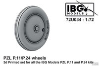 PZL P.11/P.24 - Wheels - 3D Printed Set for IBG Kits