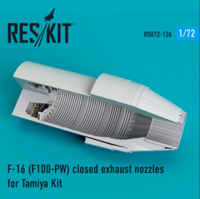 F-16 F100-PW closed exhaust nozzles for Tamiya Kit