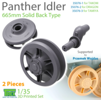 Panther Idler 665mm Solid Back Type