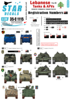 Lebanese Tanks & AFVs #8. Registration numbers and number plates. - Image 1