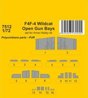 F4F-4 Wildcat Open Gun Bays (for Arma Hobby kit)